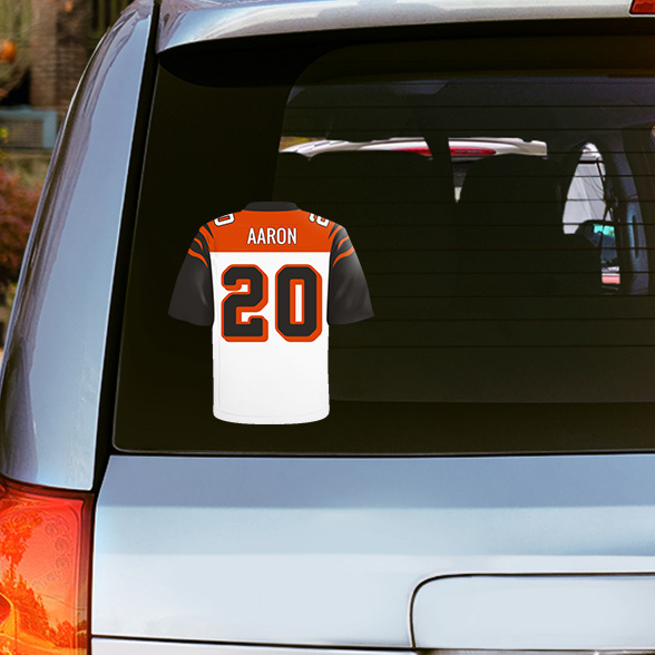 Football Jersey Car Decal